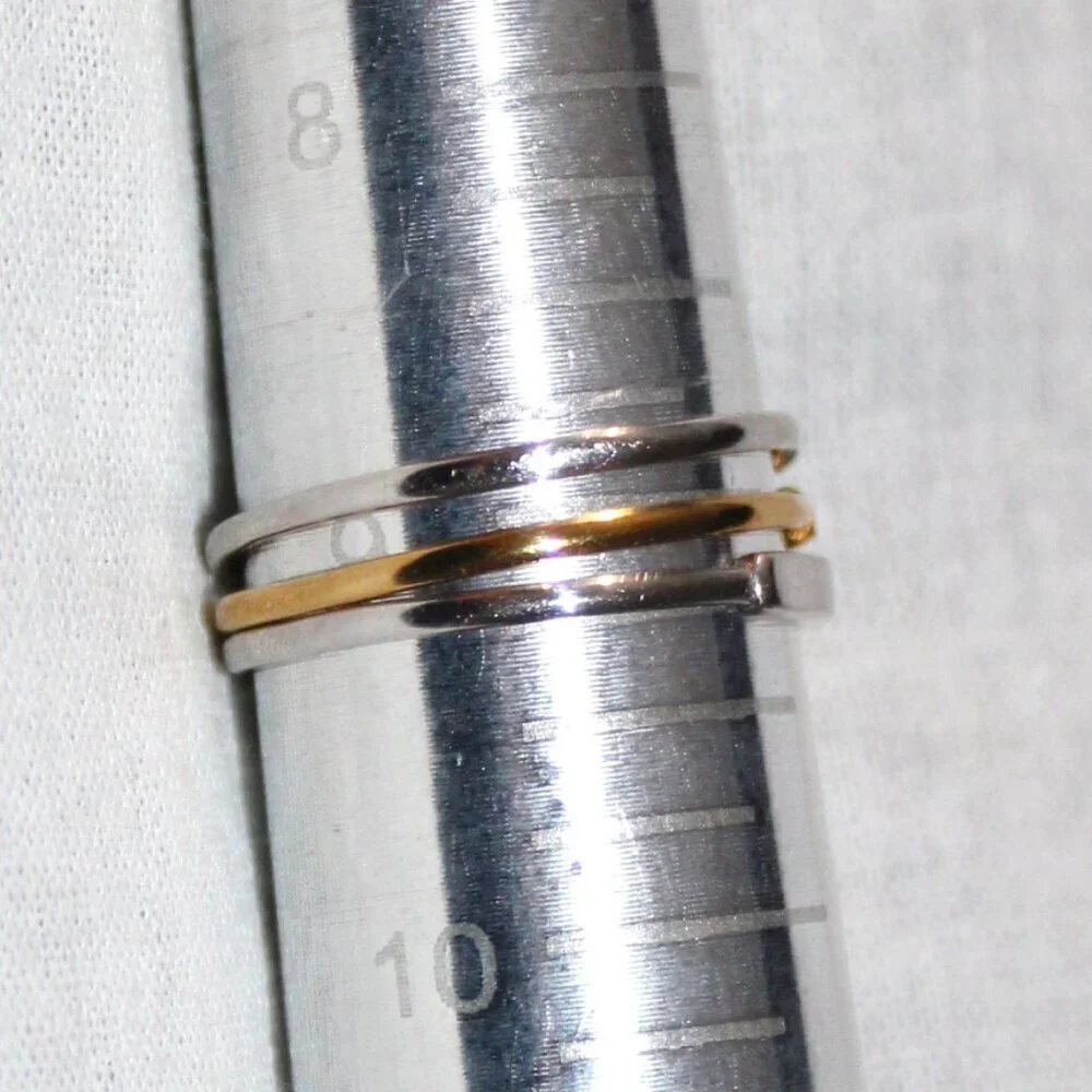 Sterling Silver Minimalist Stackable XO Breathe & Hugs Ring Bundle - Picture 3 of 3